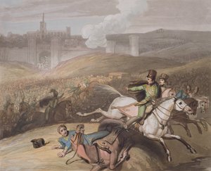 维多利亚，1813年6月21日，来自“惠灵顿公爵的胜利”，由T. Fielding，酒吧雕刻。 1819 作者 理查德·韦斯特尔